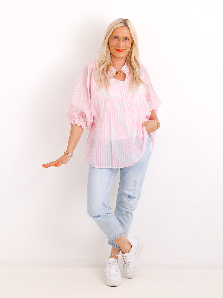 Baumwoll-Tunika BETSY.S – Luftiger Streifen-Look – Gr. 38 bis 46/48