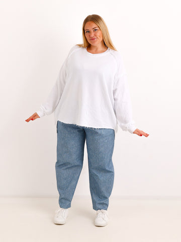 Curvy Size Hose JOREL – Softer Denim-Look im Relaxed Tapered Fit – Gr. 46–54