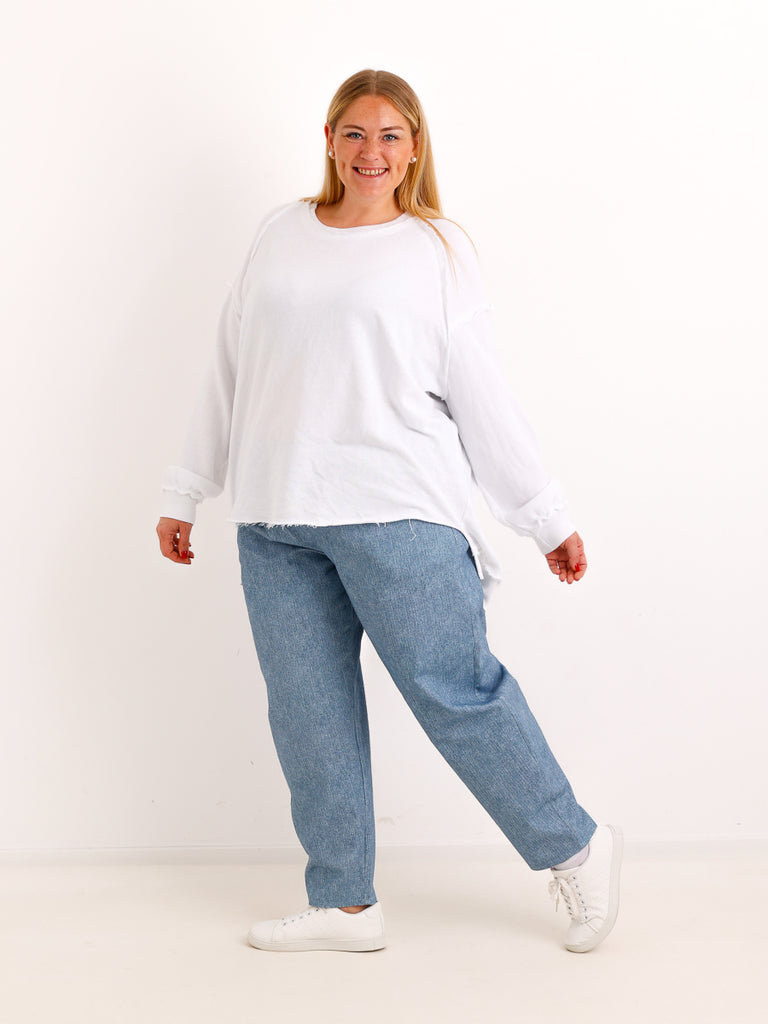 Curvy Size Hose JOREL – Softer Denim-Look im Relaxed Tapered Fit – Gr. 46–54