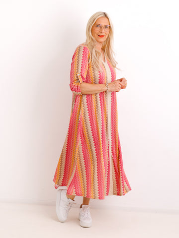 Maxikleid ELSA.S – Edler Zick-Zack-Print & Lurex – Gr. 36-42/44