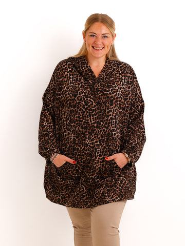 Curvy Size Hoodie MAYLINN – Lässiger Leo-Look in leichter Sweatqualität – Gr. 44–50