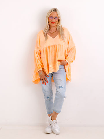 Oversize Tunika FAYE.S – 100% Baumwolle – Semi-transparent – Gr. 36-46