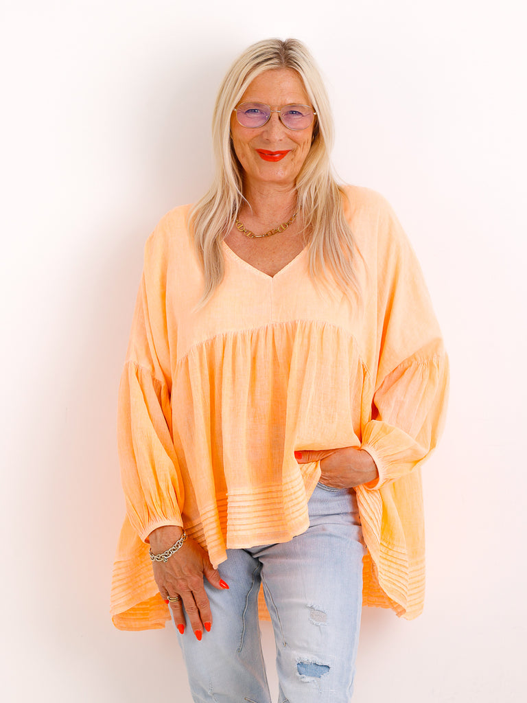Oversize Tunika FAYE.S – 100% Baumwolle – Semi-transparent – Gr. 36-46