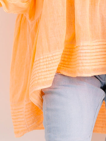 Oversize Tunika FAYE.S – 100% Baumwolle – Semi-transparent – Gr. 36-46