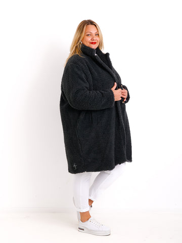 FABIENE Curvy Size Teddy Mantel - verschiedene Farben