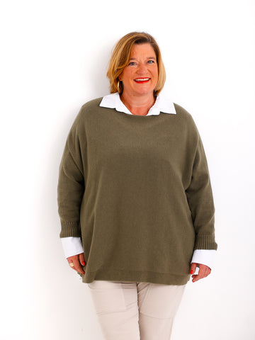 Feinstrick-Oversize-Pullover MILA.S – Wohlfühl-Schnitt – Gr. 38-48