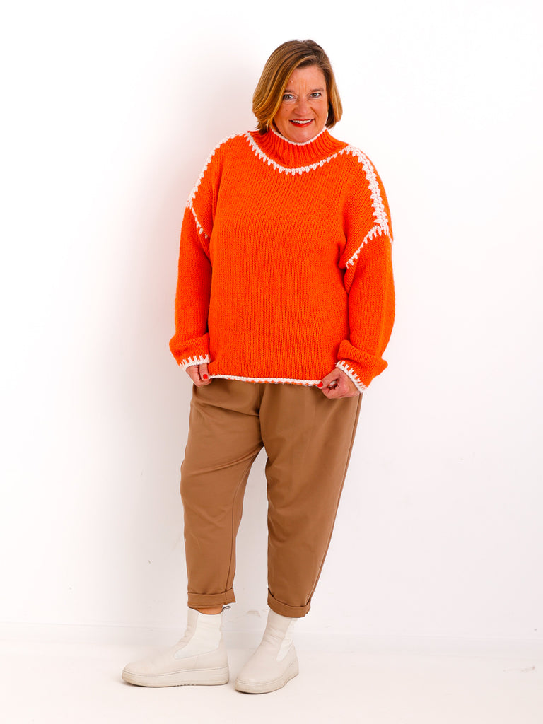 DEBBIE Oversize Pullover - orange