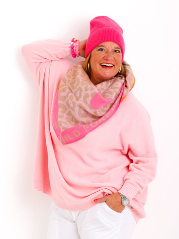 SINA Dreiecksschal  - rosa/pink/orange