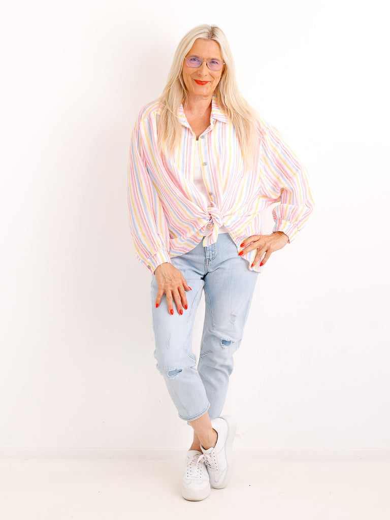 Musselin Oversize Bluse ROSELLA.S - 100% Baumwolle - Gr. 38-46