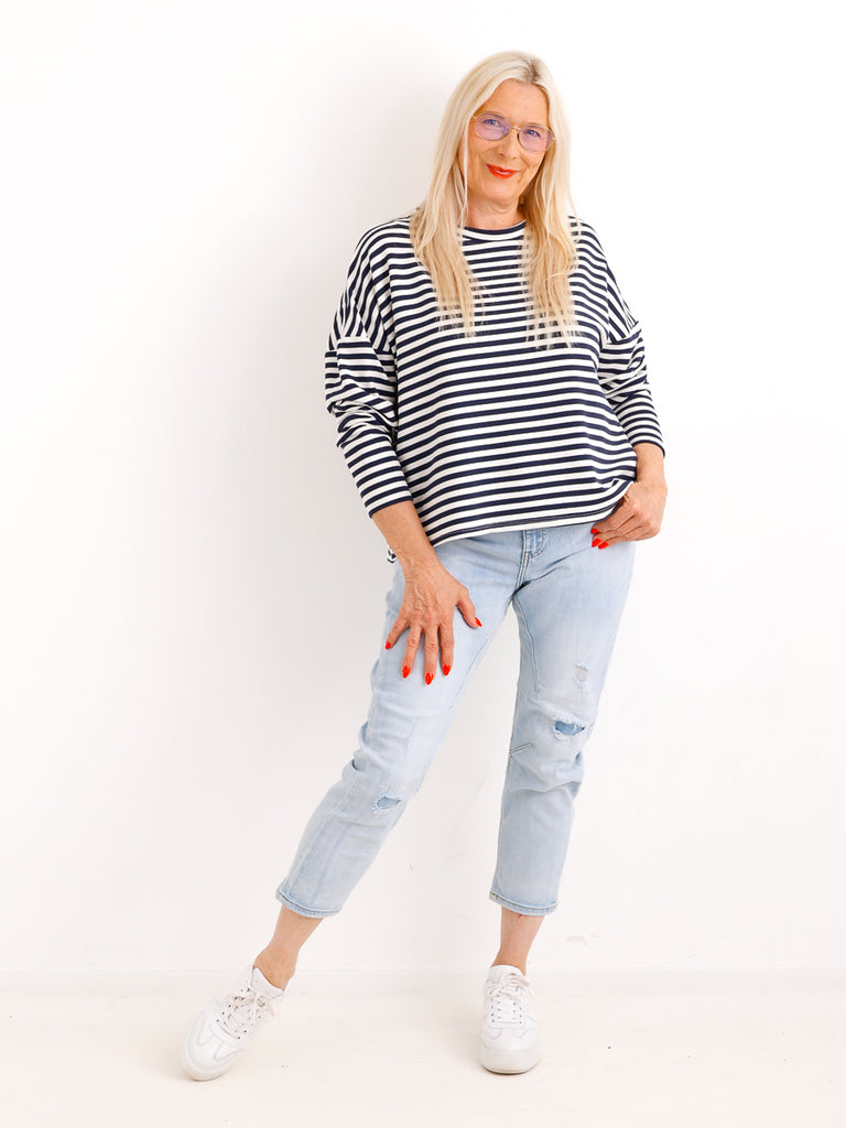 Sweatshirt ANNIE.S - gestreift - One Size Gr. 36-42