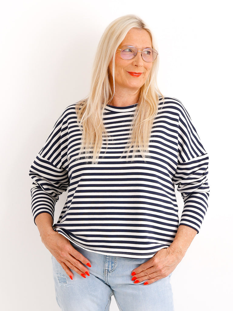 Sweatshirt ANNIE.S - gestreift - One Size Gr. 36-42