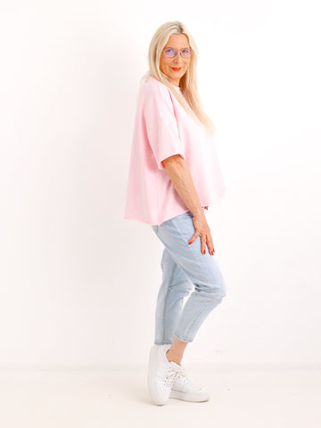 Kurzarm Sweatshirt MURIEL.S - One Size Gr. 38-44