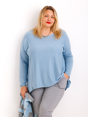 MELINA  Curvy Size Longsleeve - verschiedene Farben