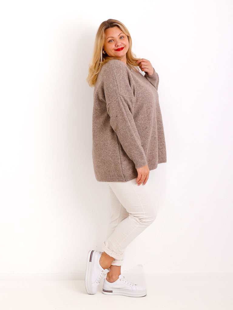 Curvy Size Strickpullover AMELIRA – Kuscheliger Oversize-Look – Gr. 42–48