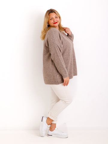 Curvy Size Strickpullover AMELIRA – Kuscheliger Oversize-Look – Gr. 42–48
