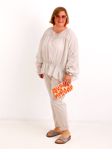 Oversize-Tunika LUNA.S – 100 % Baumwolle – Fledermausärmel – Gr. 38-48