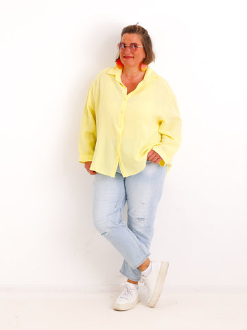 Musselin Oversize Bluse SIENNA.S - 100% Baumwolle - Gr. 38-44