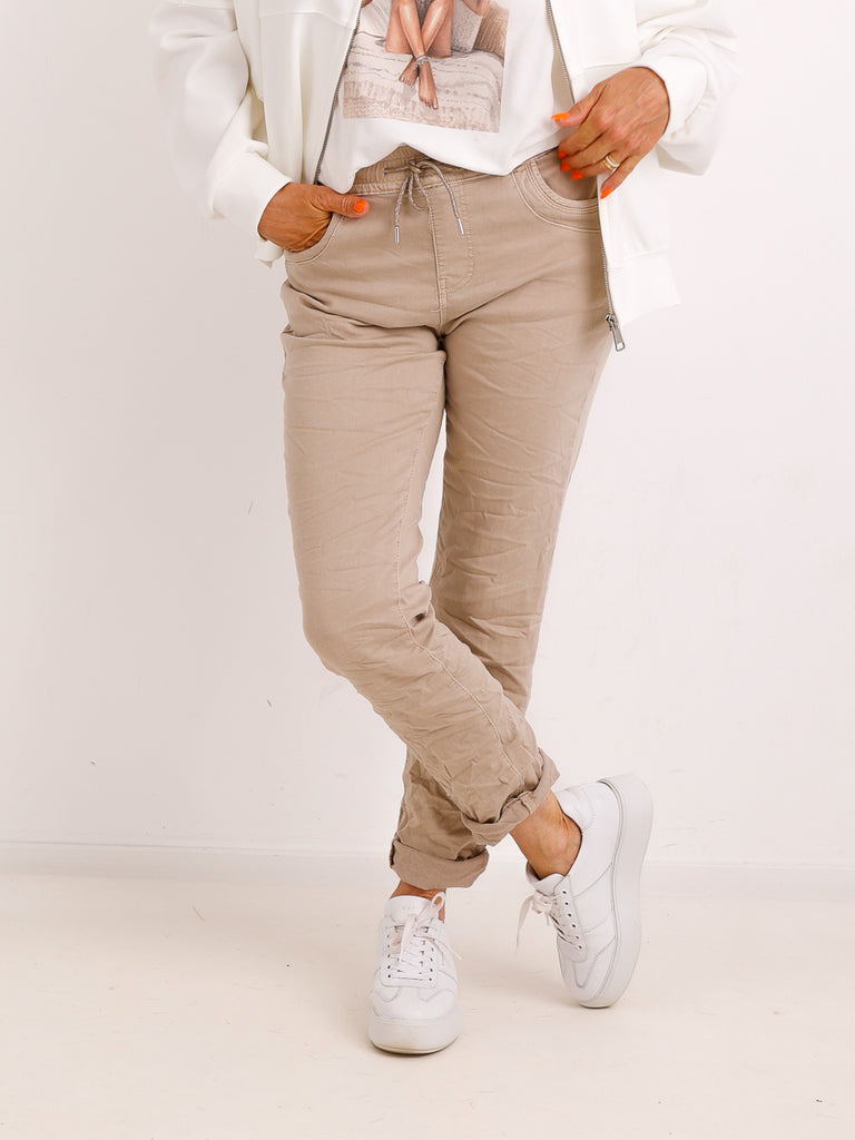Jeans JOHN.S - Beige - Knitteroptik - Gr. 38-48