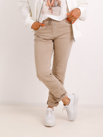 Jeans JOHN.S - Beige - Knitteroptik - Gr. 38-48