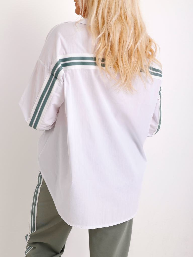ALINA Bluse - weiß/khaki - verschiedene Größen