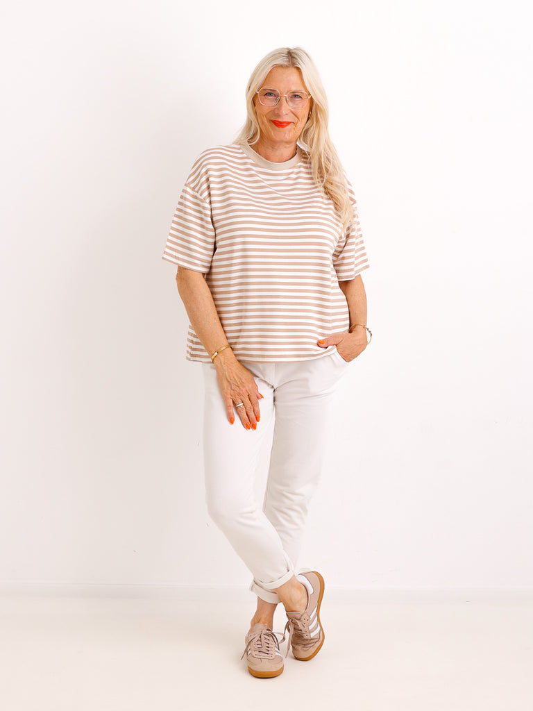 T-Shirt LIVIA.S – Geringelt & Boxy Fit - Gr. 36–42