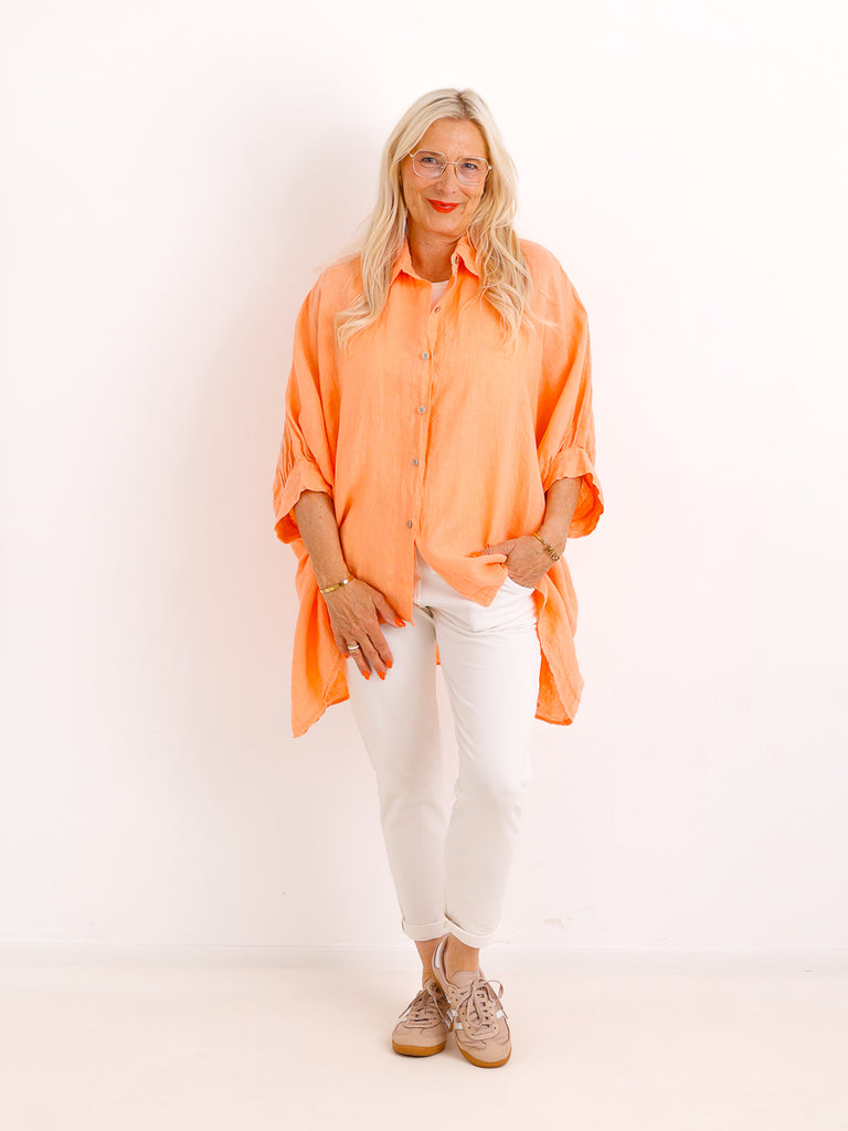 Oversize Leinen-Bluse MAGGIE.S Gr. 40-50