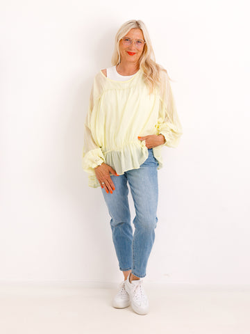 Oversize-Tunika LUNA.S – 100 % Baumwolle – Fledermausärmel – Gr. 38-46