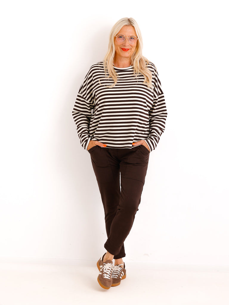 Sweatshirt ANNIE.S - gestreift - One Size Gr. 36-42