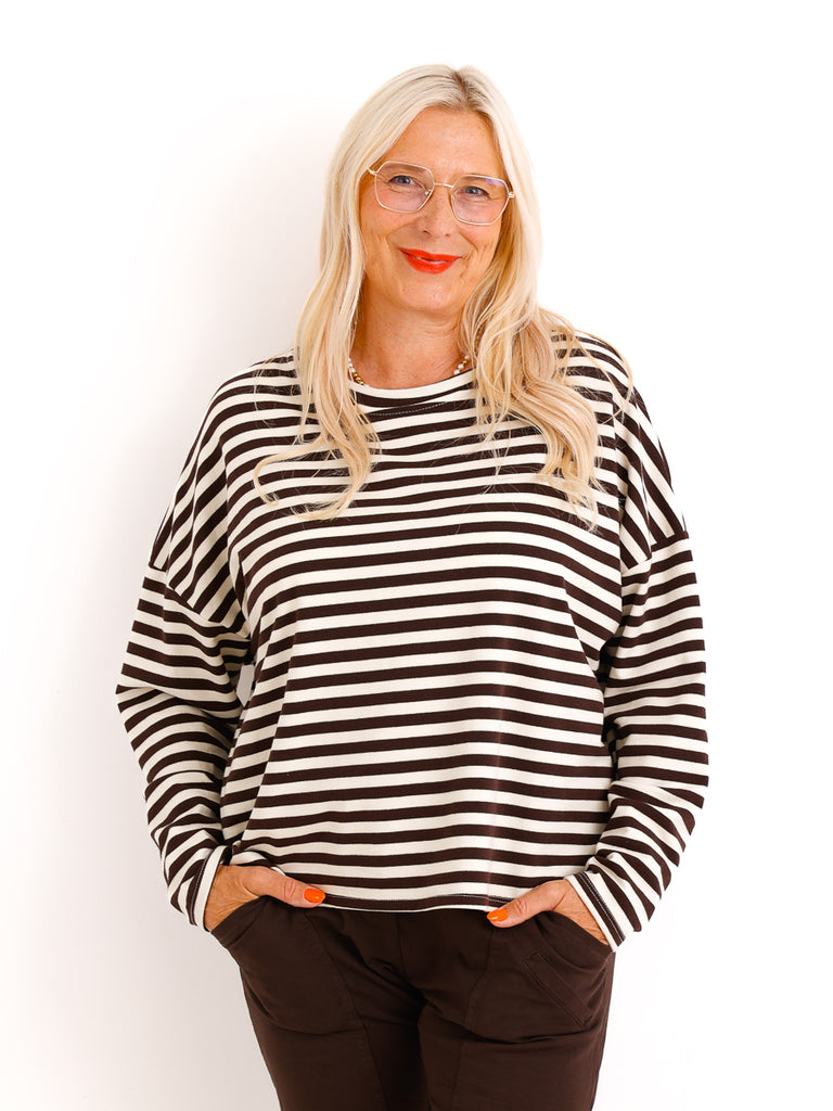 Sweatshirt ANNIE.S - gestreift - One Size Gr. 36-42