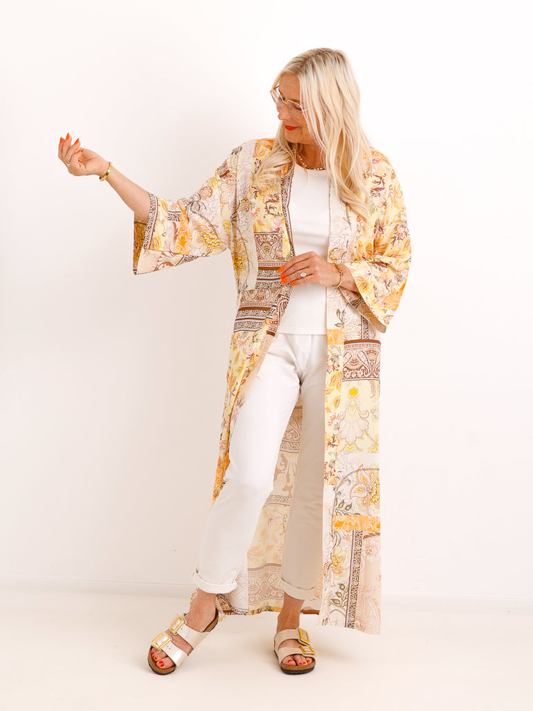 Kimono HELEN.S - 100 % Viskose & Sommerlicher Print - Gr. 36–44