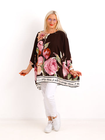 Curvy Size – Blusenshirt LUCY.S – Flowerprint mit sommerlicher Leichtigkeit - Gr. 42-54