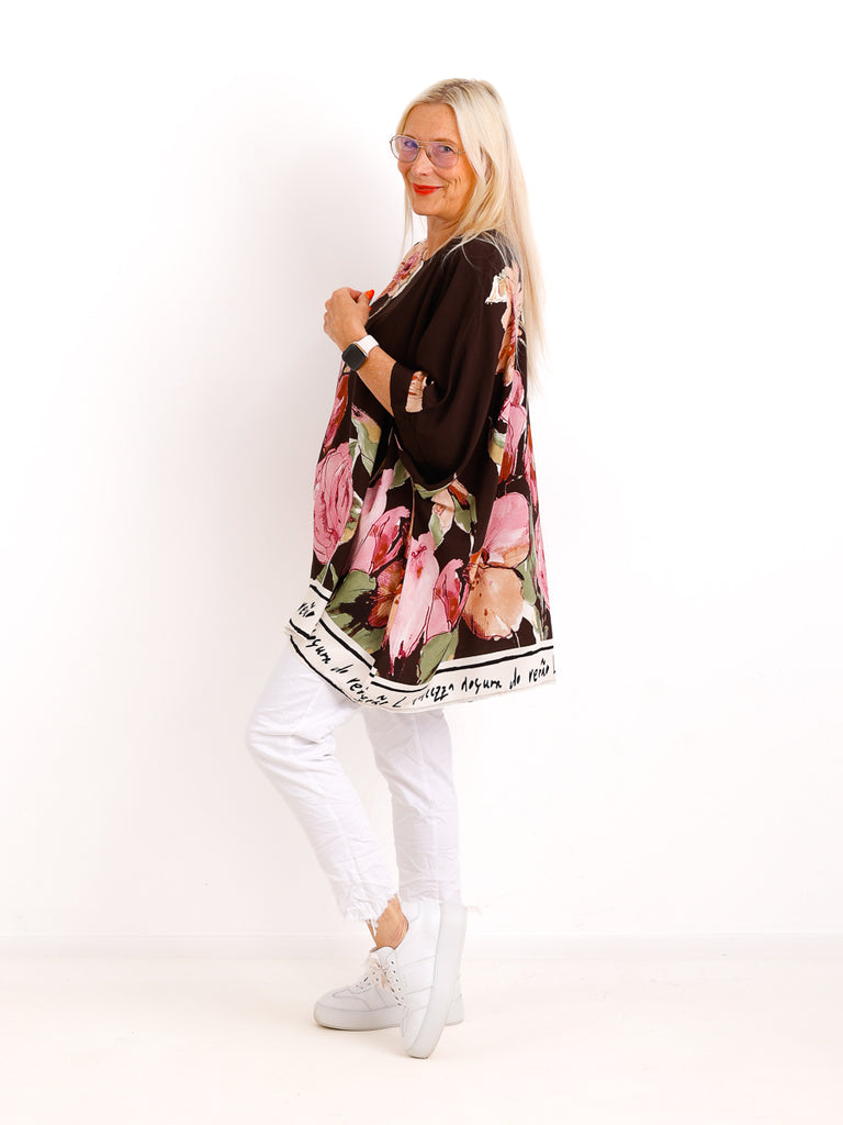 Curvy Size – Blusenshirt LUCY.S – Flowerprint mit sommerlicher Leichtigkeit - Gr. 42-54