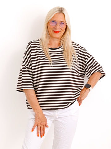 T-Shirt VICTORIA.S – Geringelt & Premium Cotton - Gr. 38–42