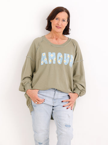 Sweatshirt AMOUR - One Size 38-48