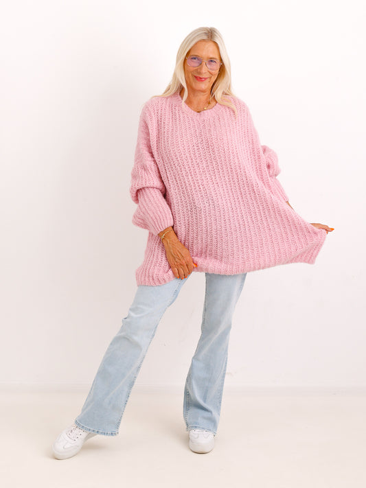 Curvy Size Strickpullover MEGAN.S – Flauschiger Grobstrick – Gr. 42–52
