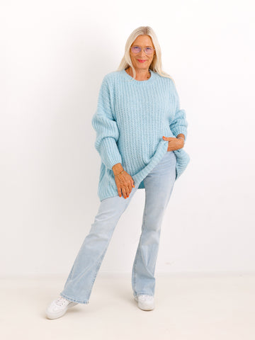 Curvy Size Strickpullover MEGAN.S – Flauschiger Grobstrick – Gr. 42–52