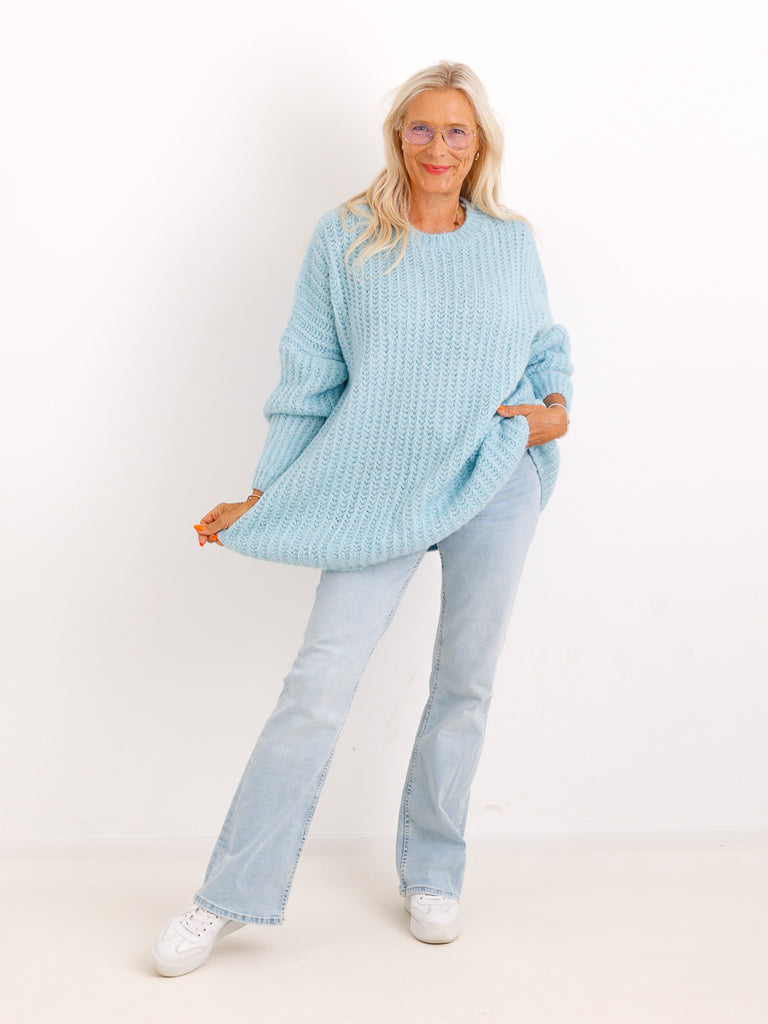 Curvy Size Strickpullover MEGAN.S – Flauschiger Grobstrick – Gr. 42–52
