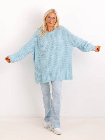 Curvy Size Strickpullover MEGAN.S – Flauschiger Grobstrick – Gr. 42–52