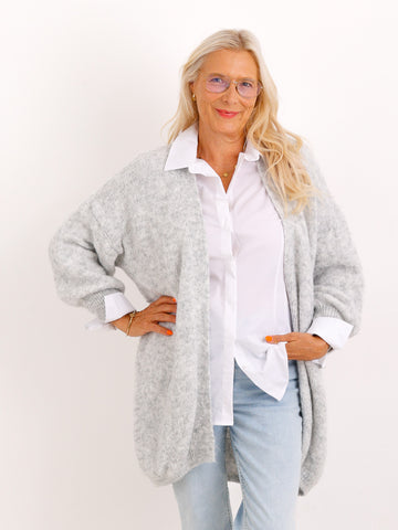 Curvy Size Strickjacke LARINA.S Strickjacke - Offene Silhouette & weicher Fall - Gr. 42-50
