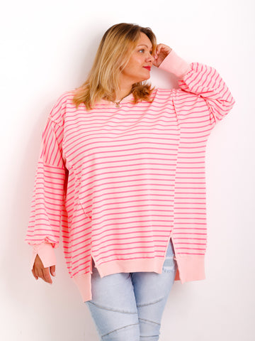 ROMY  Curvy Size Sweater - rosa/pink