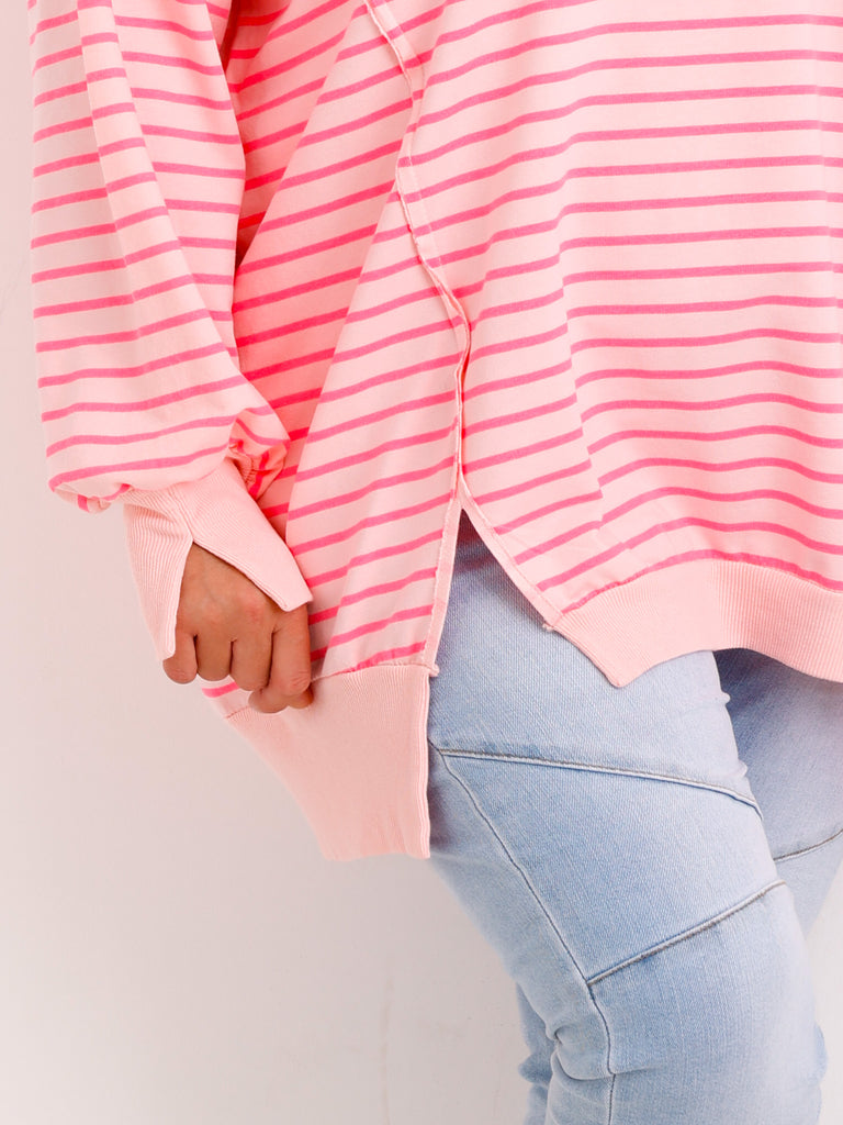 ROMY  Curvy Size Sweater - rosa/pink