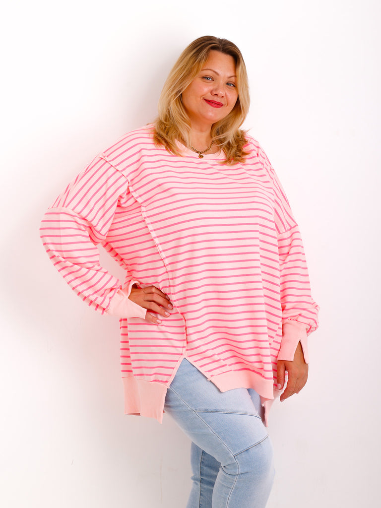 ROMY  Curvy Size Sweater - rosa/pink