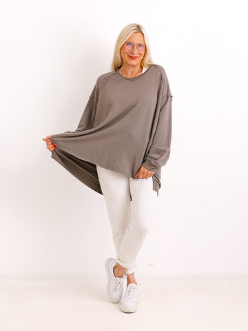 Oversize-Wohlfühl-Sweater CARLY.S – 100 % Baumwolle – Gr. 38-50