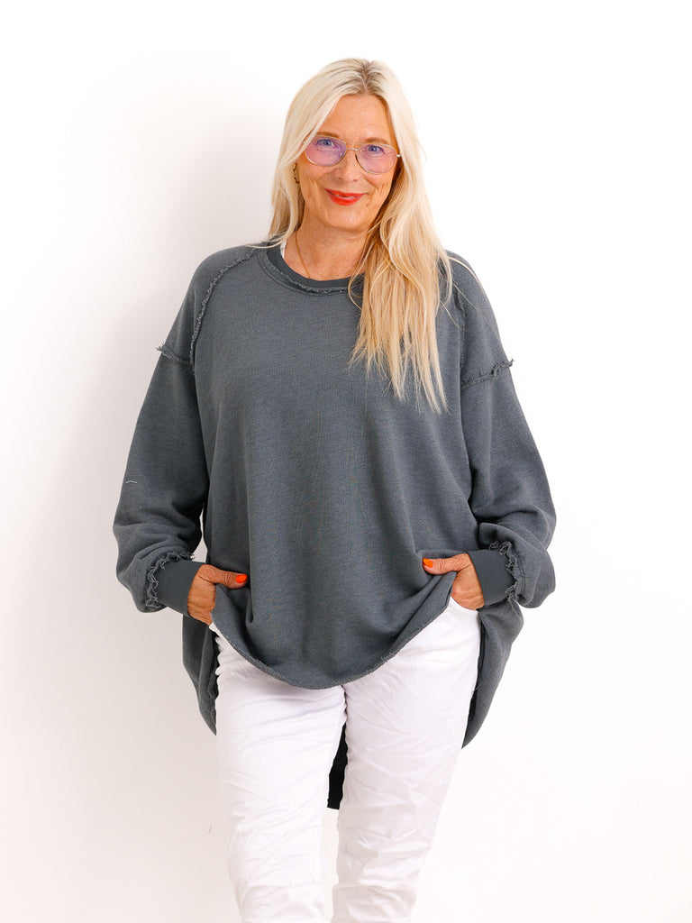 Oversize-Wohlfühl-Sweater CARLY.S – 100 % Baumwolle – Gr. 38-50