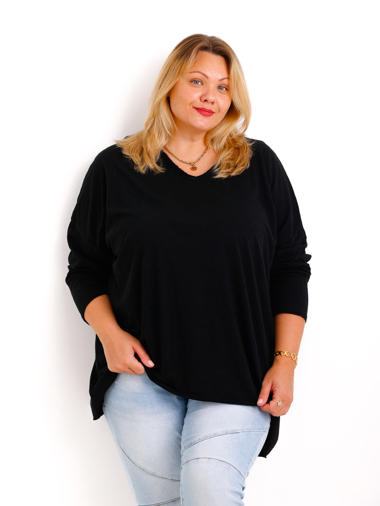 CARO Curvy Size Longsleeve - verschiedene Farben