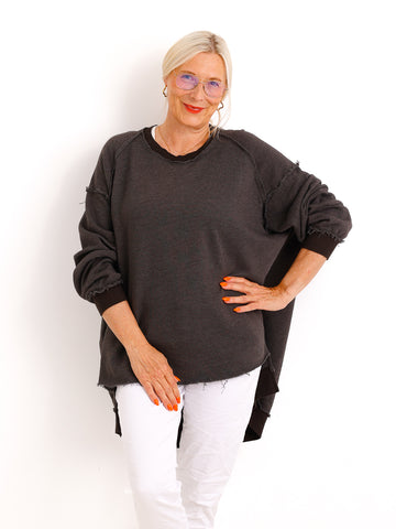 Oversize-Wohlfühl-Sweater CARLY.S – 100 % Baumwolle – Gr. 38-50