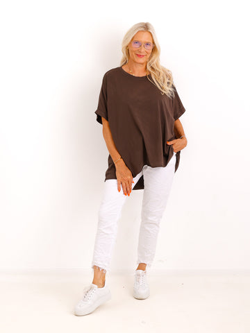 Oversize T-Shirt SOLEA.S – Zeitloses Basic aus 100 % Baumwolle – Gr. 40–50