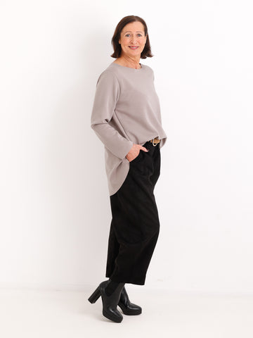 Oversize Viskose-Sweatshirt RIEKE – Fließende A-Linie mit V-Ausschnitt – Gr. 36–42