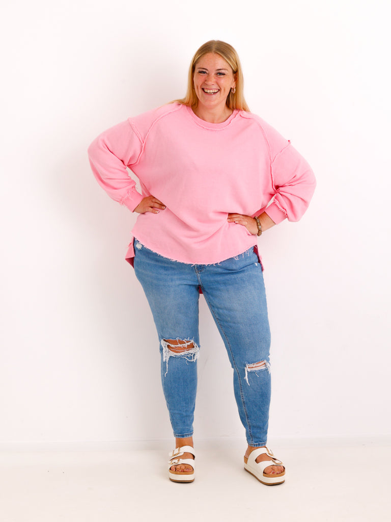 Oversize-Wohlfühl-Sweater CARLY.S – 100 % Baumwolle – Gr. 38-50