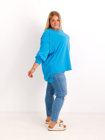 Oversize-Wohlfühl-Sweater CARLY.S – 100 % Baumwolle – Gr. 38-50